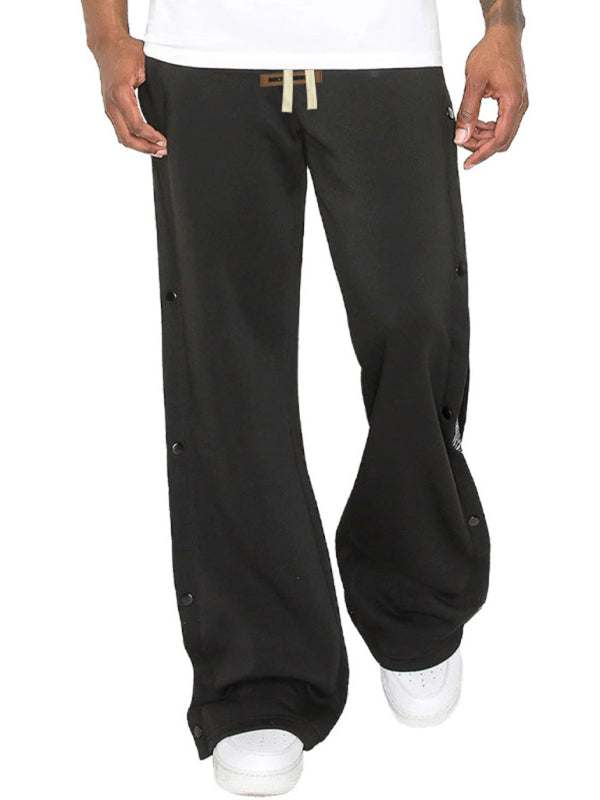 Men Shirts - Trendy Men's Hip-Hop Casual Wide-Leg Trousers with Multi- - Men Shirts | MENLL